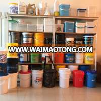 25L customized round plastic pail paint bucket with lug lid